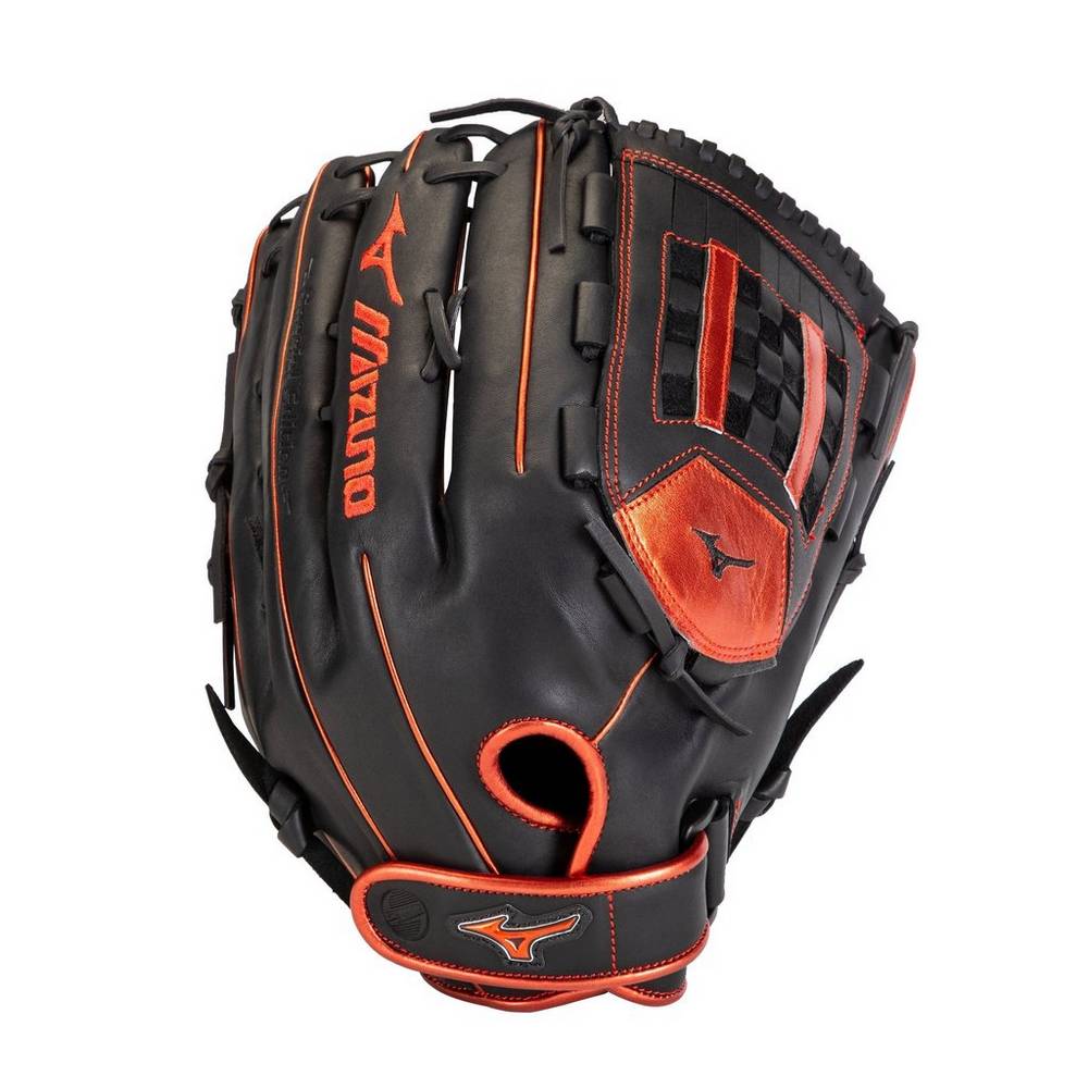 Mizuno Men's MVP Prime SE Slowpitch Softball Glove 14" Black/Red (312857-HDQ)